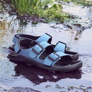 Birkenstock Elemental Blue Mogami Terra Birki-Flor Sandals Size 39 7-7.5 Outdoor